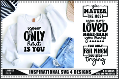 Inspirational Svg 4 Designs, Self Love Svg Product Image 1