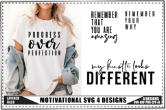Motivation Svg 4 Designs, Positive Quotes Svg Product Image 1