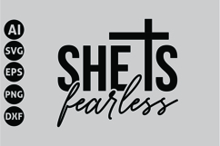 She is Fearless Svg, Faith Svg, Bible Svg Product Image 1