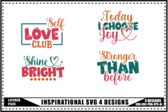 Motivation Svg 4 Designs, Self Love Motivation Svg Product Image 1