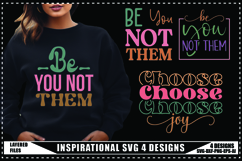 Inspirational Svg 4 Designs, Self Love Svg, Funny Quotes Svg Product Image 1