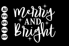 Merry and Bright Svg, Christian Svg Product Image 1