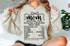 Mom Nutritional Facts Svg Design Product Image 1