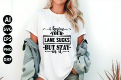 I Know Your Lane Sucks but Stay in It Svg, Funny Sarcastic Product Image 1