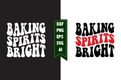 Baking Spirits Bright Svg, Christmas Svg, Xmas Svg Product Image 1