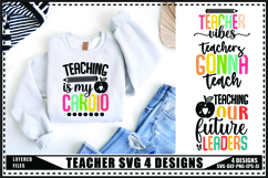 Teacher Svg 4 Designs, Teacher Shirt Svg, Teach Svg Product Image 1