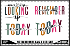 Motivation Svg 4 Designs, Trendy Saying Svg Product Image 1