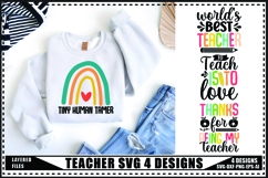 Teacher Svg 4 Designs, Teacher Shirt Svg, Teach Svg Product Image 1