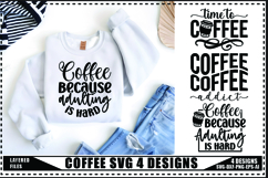 Coffee Svg 4 Designs, Trendy Coffee Svg, Dog Coffee Bar Svg Product Image 1