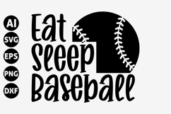 Eat Sleep Baseball Svg, Baseball Game Day Svg Product Image 1