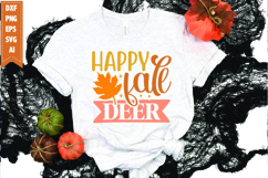 Happy Fall Deer Svg, Fall Svg, Pumpkin Season Svg Product Image 1