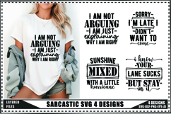 Sarcastic Svg 4 Designs, Funny Sarcastic Svg Product Image 1