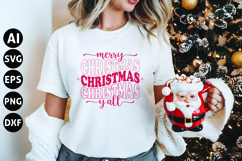 Merry Christmas Y&#039;all Svg, Funny Christmas Svg Product Image 1