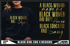 Black Girl Svg 4 Designs, Positive Quotes Svg Product Image 1