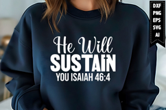 He Will Sustain You Svg, God Svg, Bible Svg Product Image 1