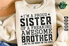I'm A Proud Brother Of A Wonderful Svg Design Product Image 1