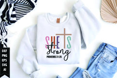 She is Strong Svg, Christian Svg, Jesus God Svg Product Image 1