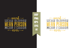 Nicest Mean Person Ever Svg, Sarcastic Svg Designs Product Image 1