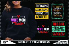 Sarcastic Svg 4 Designs, Funny Sarcasm Svg Product Image 1