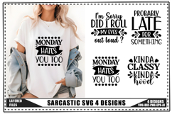 Sarcastic Svg 4 Designs, Funny Sarcastic Svg Product Image 1
