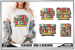 Teacher Svg 4 Designs, Teacher Shirt Svg, Teach Svg Product Image 1