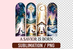 A Savior Is Born Christmas PNG Designs Product Image 1