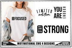 Motivation Svg 4 Designs, Positive Quotes Svg Product Image 1