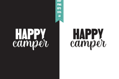 Happy Camper Svg, Camping Svg Designs Product Image 1