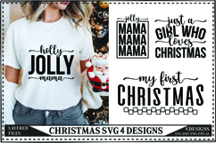 Christmas Svg 4 Designs, Winter svg, Xmas svg Product Image 1