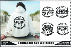 Sarcastic Svg 4 Designs, Funny Sarcastic Svg Product Image 1
