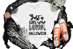 Just a Girl who Loves Halloween Svg, Funny Halloween Svg Product Image 1