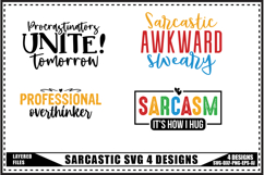 Funny Sarcastic Quotes SVG, Sarcasm Svg Designs Product Image 1