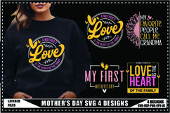 Mother&#039;s Day Svg 4 Designs, Mom Shirt Svg Product Image 1