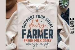 Support Local Dairy Farmer Svg Design Product Image 2