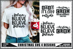 Christmas SVG 4 Designs, Winter Svg, Xmas Svg Product Image 1