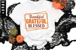 Thankful Grateful Blessed Svg, Autumn Svg, Fall Svg Designs Product Image 1