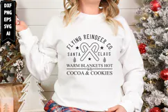 flying reindeer co. santa claus warm blankets hot cocoa & co Product Image 1