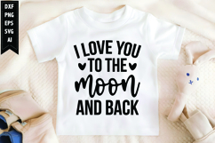 I Love You to the Moon and Back Svg, Black Girl Svg Design Product Image 1