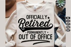 Retired Permanently Out of Office Svg Design Product Image 1
