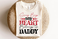 Sorry Boys My Heart Belongs to Daddy Svg Cut Files Product Image 2
