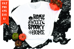 Home Sweet Spooky Home Svg, Halloween Svg, Funny Ghost Svg Product Image 1