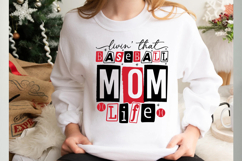 Livin That Baseball Mom Life Svg Cut Files Creative Art Product Image 1