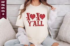 Xoxo Y'all Svg, Valentine's Day Svg Designs Product Image 1