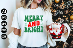 Merry and Bright Svg, Funny Christmas Svg Product Image 1