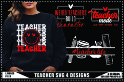 Teacher Svg 4 Designs, Teacher Shirt Svg, Teach Svg Product Image 1
