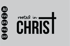 Rooted in Christ Svg, Faith Svg, Bible Svg Product Image 1