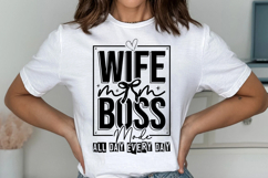 Wife Mom Boss Mode All Day Every Day Svg Cut Files Product Image 2