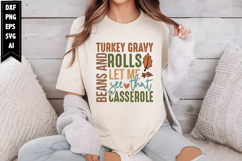 Turkey gravy beans and rolls let me see that casserole Svg Product Image 1