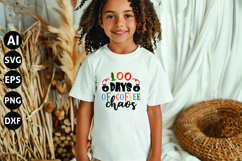 100 Days of Coffee Chaos Svg, Teacher Shirt Svg Product Image 1