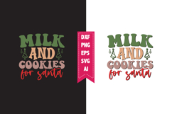 Milk and Cookies for Santa Svg, Christmas Svg, Xmas Svg Product Image 1